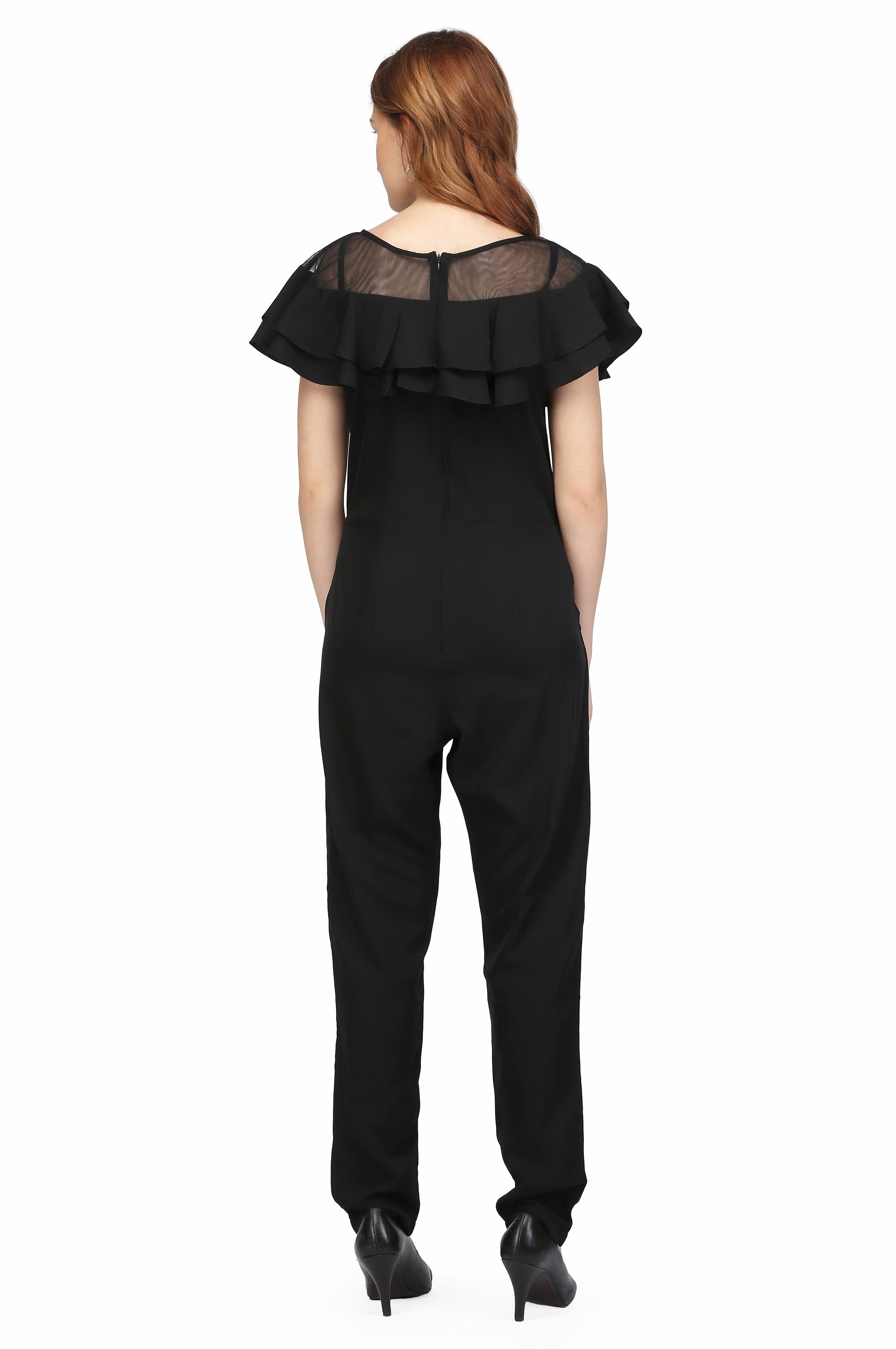 Women's Designer Solid Crepe Jumpsuit Roposo Clout