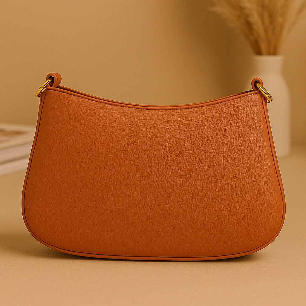 Taupe Pearl Strap Sling Bag - Elegant Shoulder Handbag for Women tubamart.shop