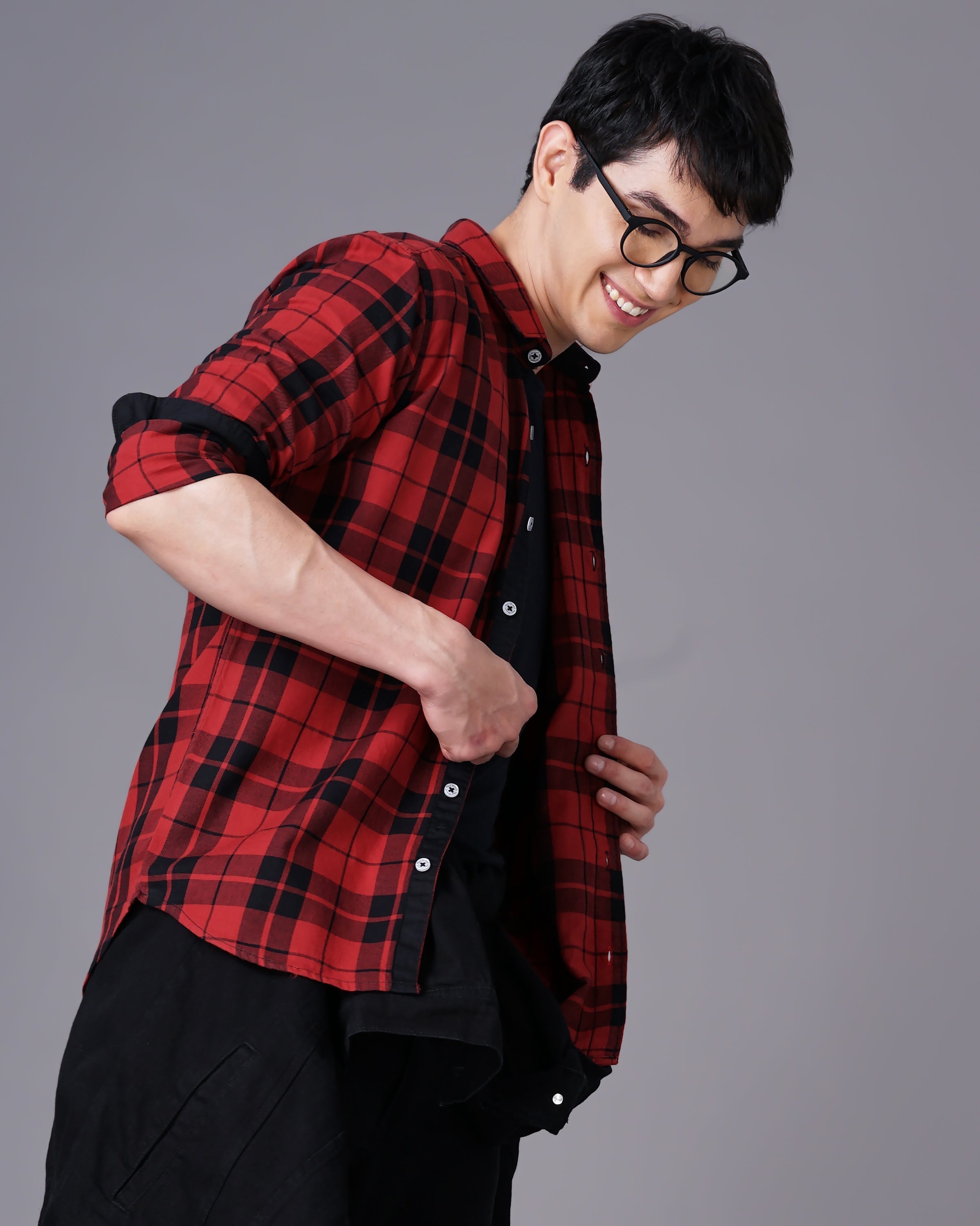 Cotton Check Print Casual Shirt For Men's Roposo Clout