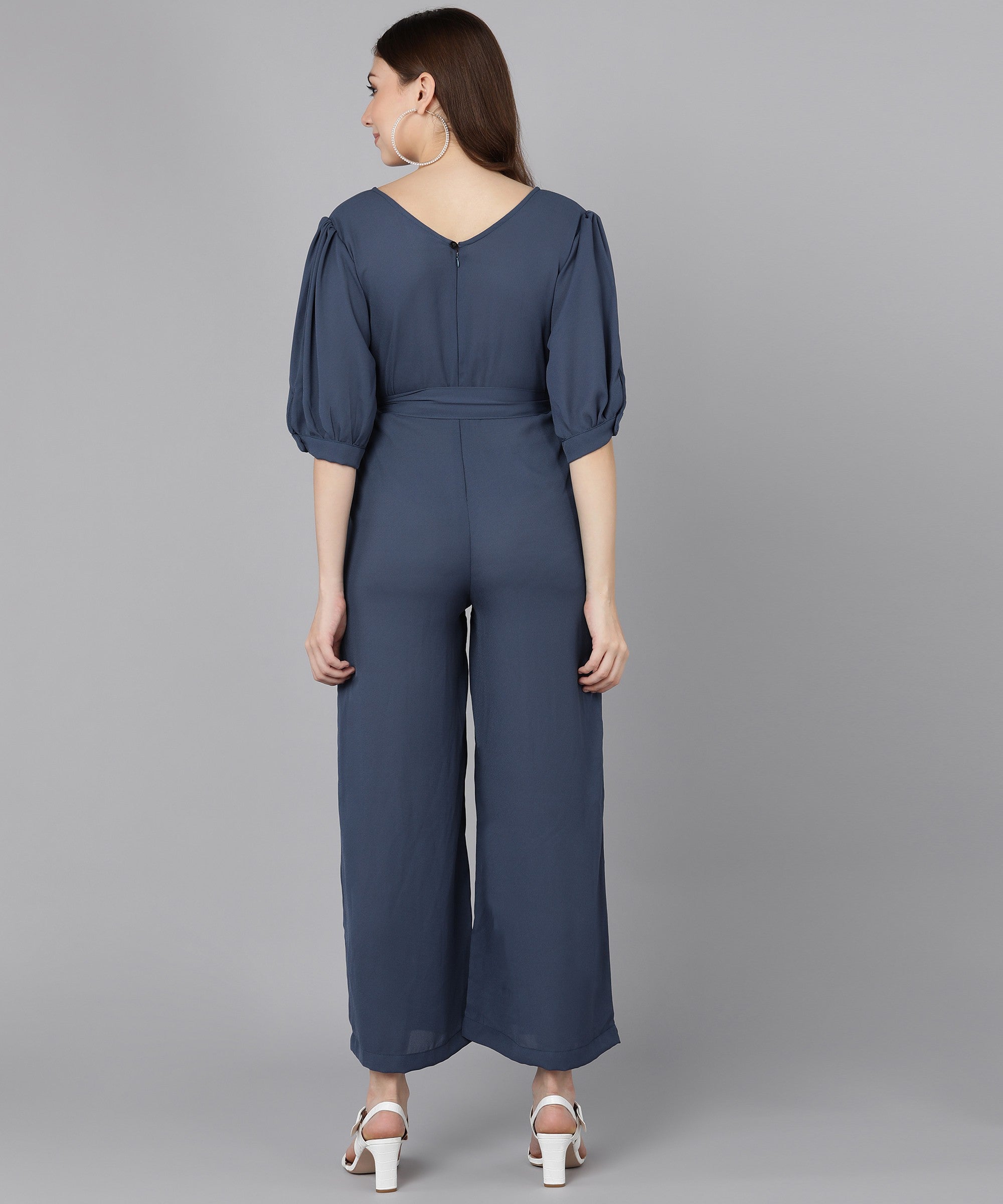 Women's Trendy Solid Crepe Jumpsuit Roposo Clout