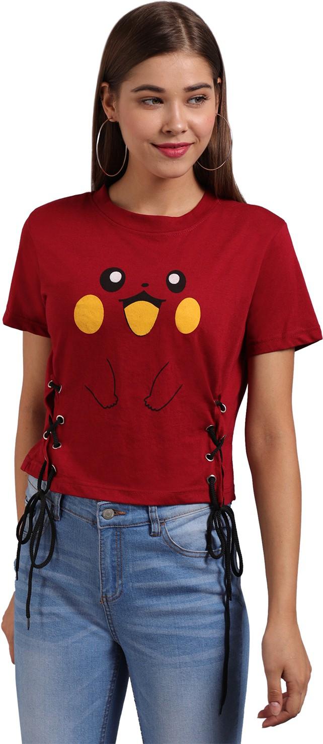 Women's Viscose Rayon Graphic Print Top Roposo Clout