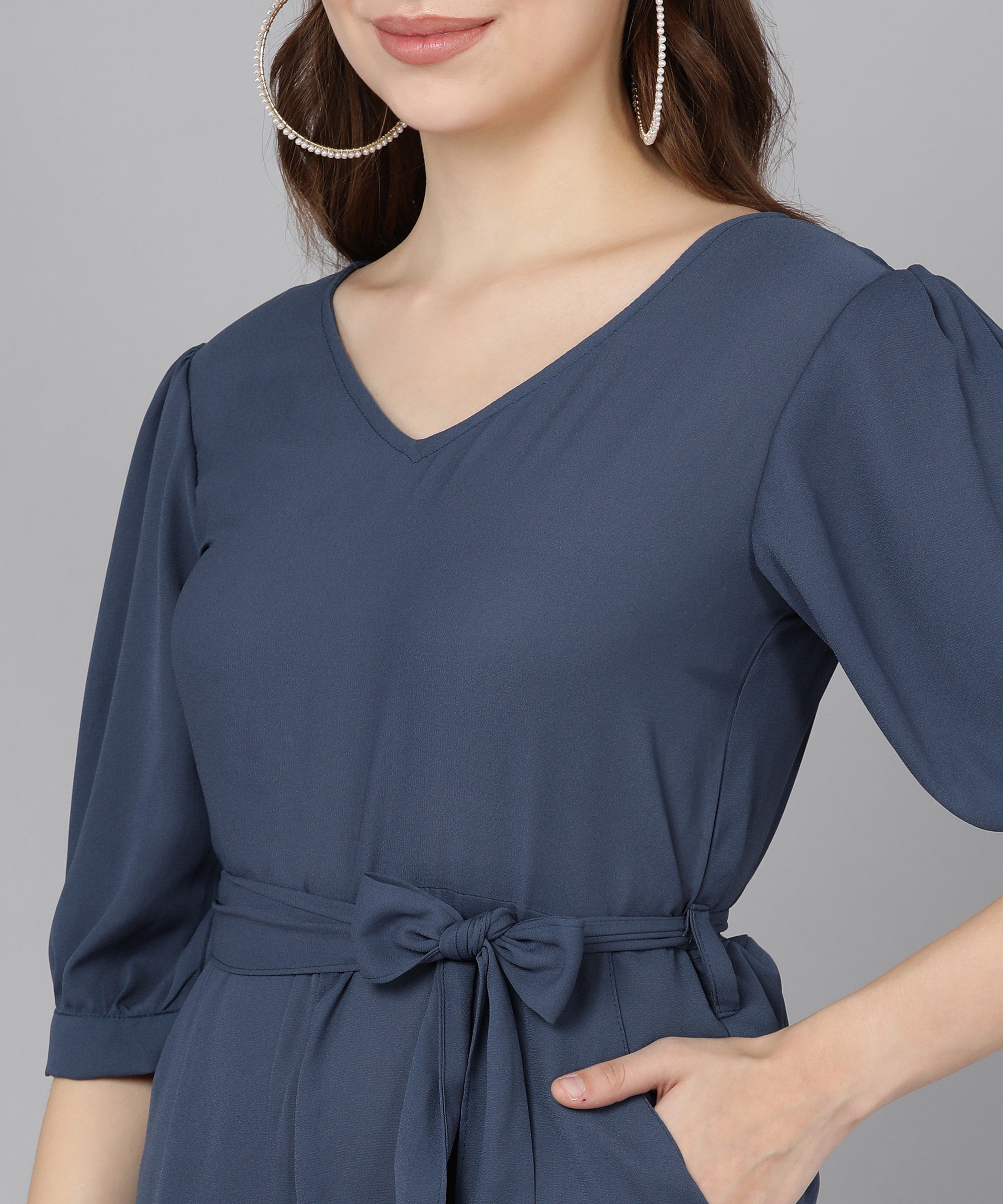 Women's Trendy Solid Crepe Jumpsuit Roposo Clout