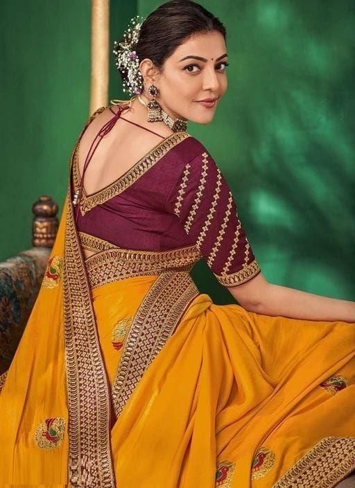 Authentic Embroidered Art Silk Sarees Roposo Clout