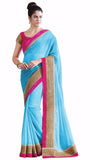 Stunning Solid With Border Georgette Saree Roposo Clout
