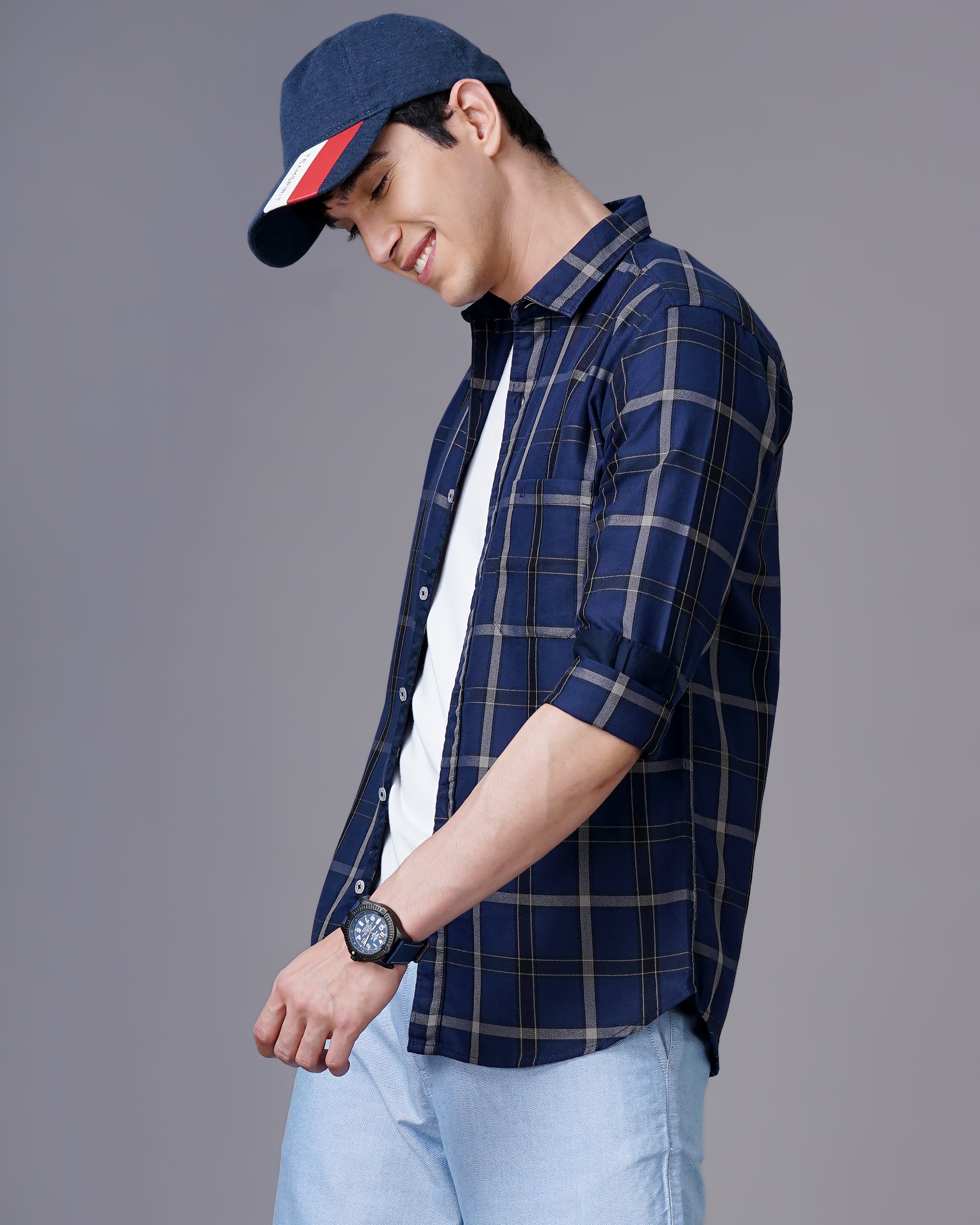 Cotton Check Print Casual Shirt For Men's Roposo Clout