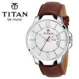 Stylish Men White Faux Leather/Leather Analog Watch Roposo Clout