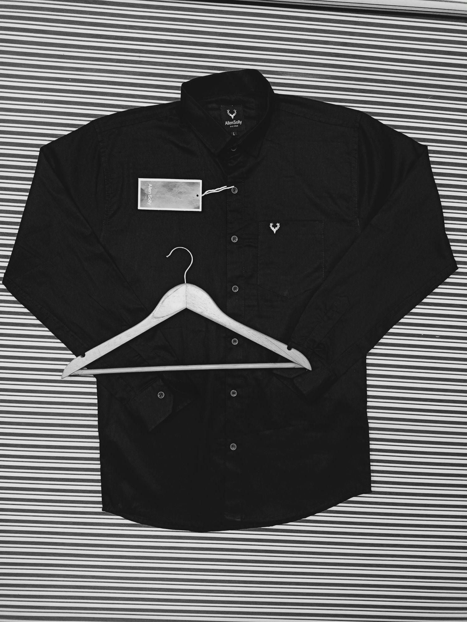 Cotton Solid Full Sleeves Slim Fit Casual Shirt Roposo Clout