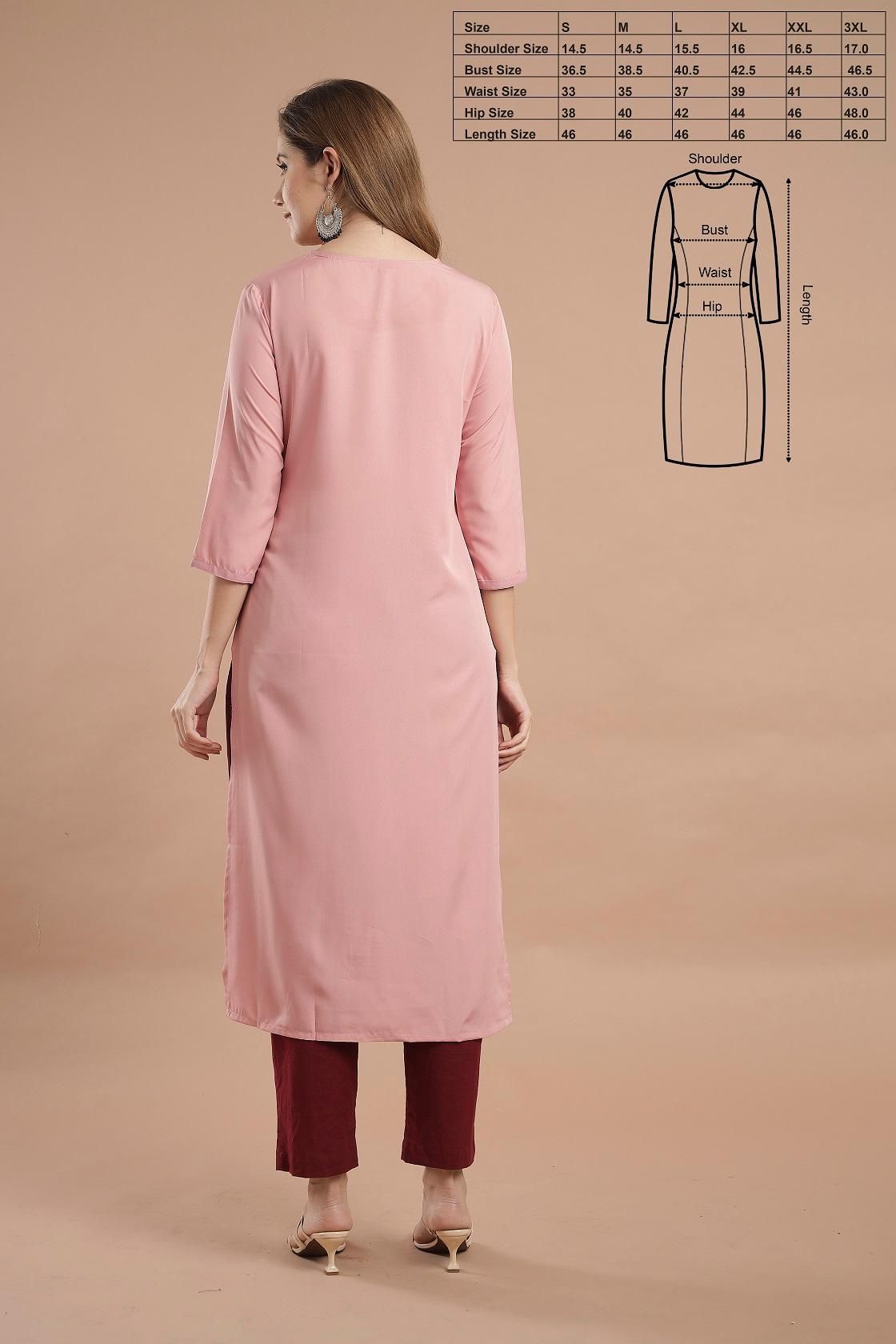 Beautiful Crepe Printed Kurti Roposo Clout