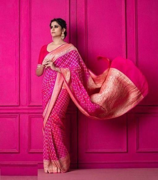 Gorgeous Jacquard Weavimg Kanjivaram Silk Sarees Roposo Clout