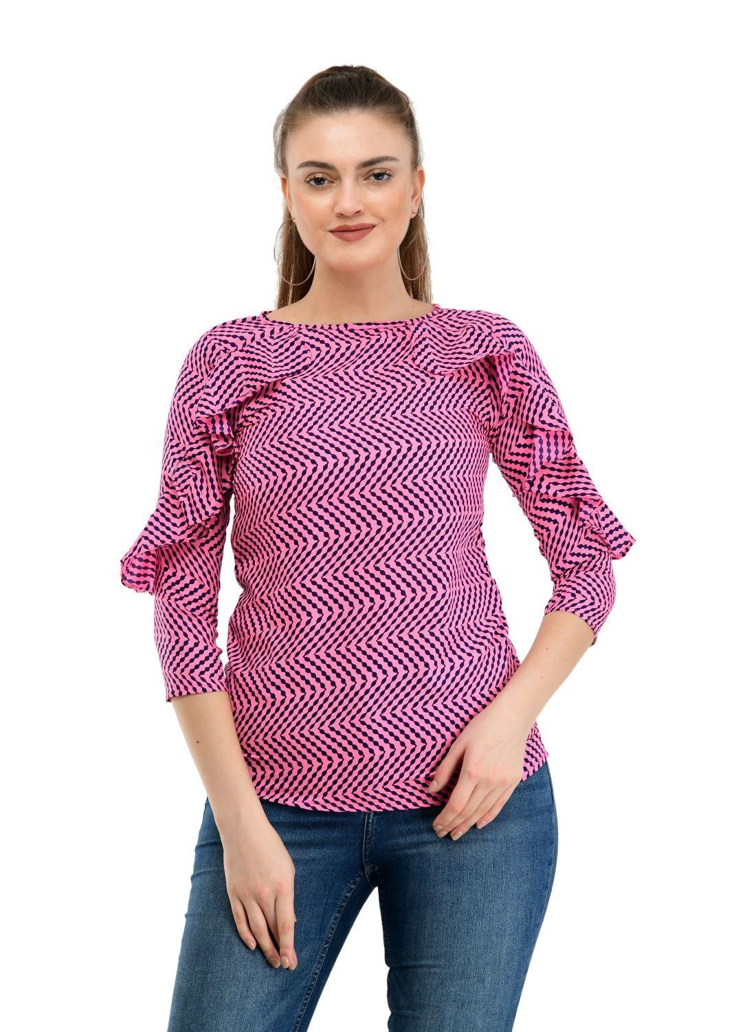 Women's Polyester Printed Top Roposo Clout