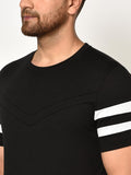 Cotton Side Stripes Half Sleeves Mens Tshirts Roposo Clout