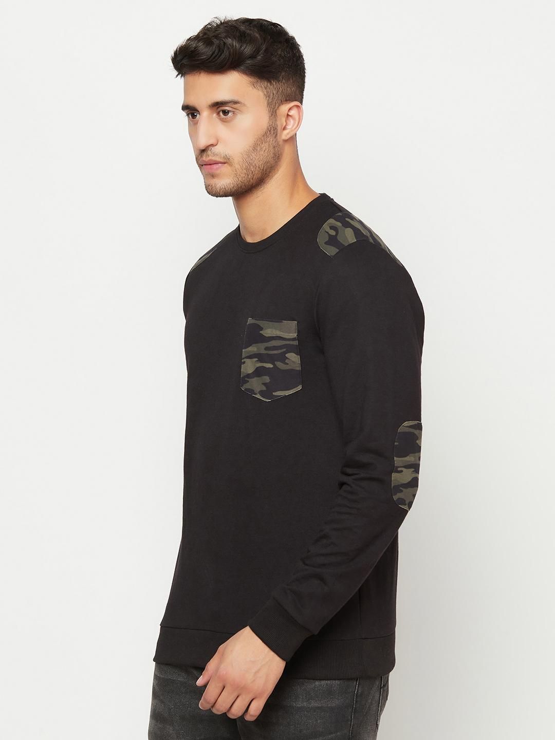 Fleece Solid Full Sleeves Mens Sweatshirts Roposo Clout