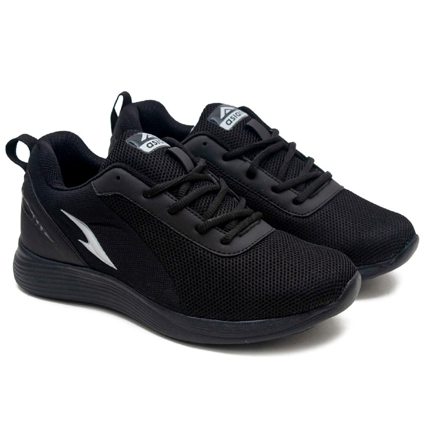 Asian Captain-13 Black Sports Shoes Roposo Clout