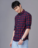 Men Checks Cotton Casual Shirt Roposo Clout