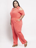 Flambeur Women's Plus Size Crepe Solid Jumpsuits Roposo Clout