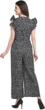 Women's Trendy Polka Print Crepe Jumpsuit Roposo Clout