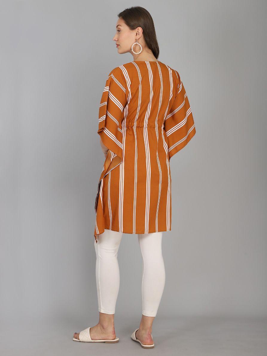 Women's Crepe Printed Kaftan Tunic Top Roposo Clout