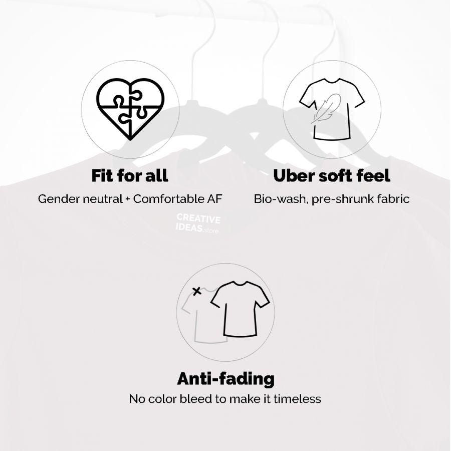 Creative Ideas Cotton Printed Half Sleeves Round Neck Mens T-Shirts Roposo Clout