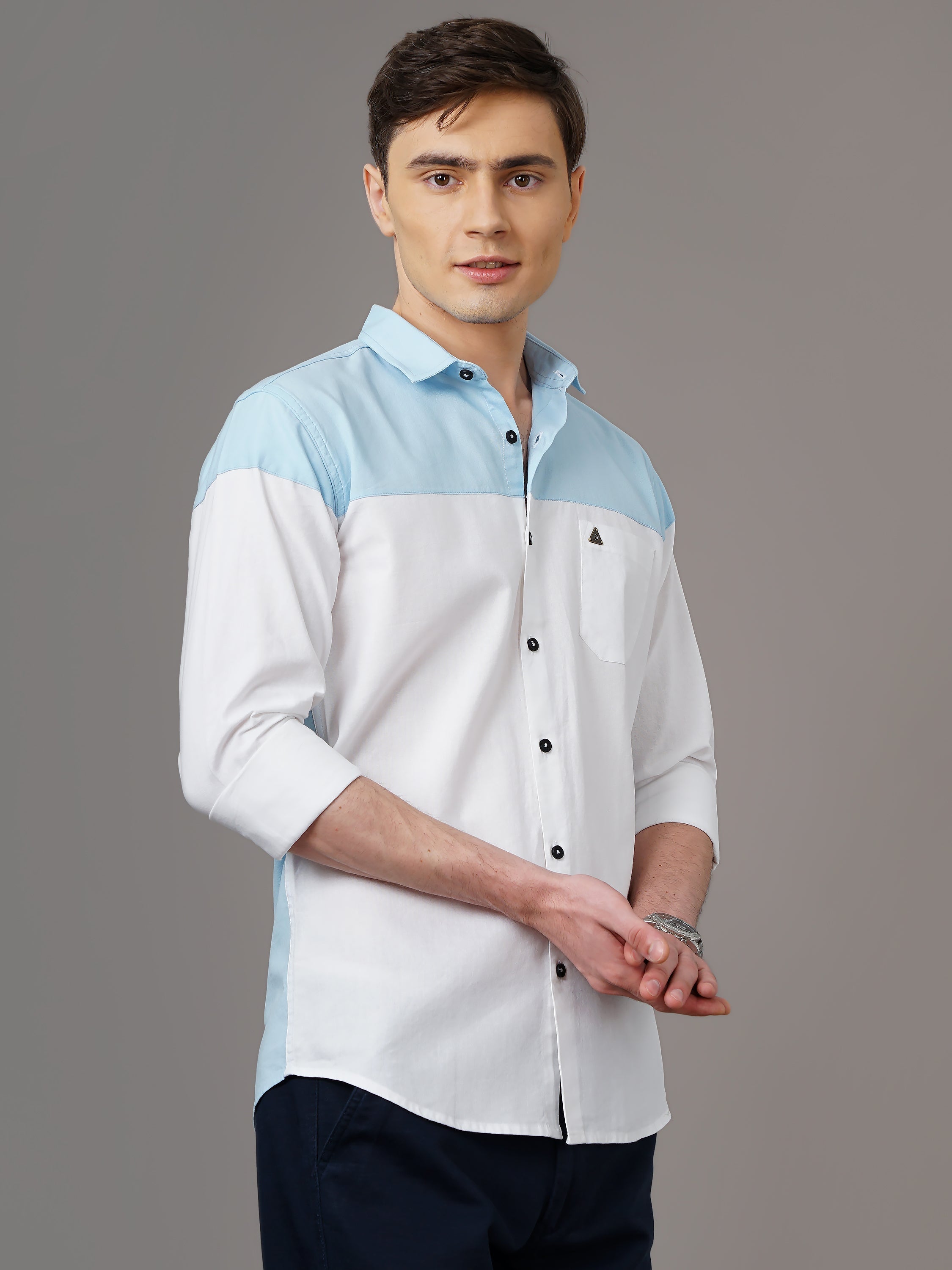 Mens Casual Full Sleeves Shirt Roposo Clout