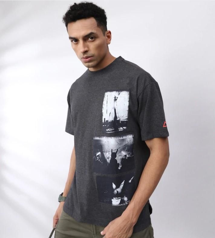 Kra Men's Cotton Round Neck T Shirt Roposo Clout