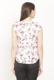 Women's Crepe Floral Print Cap Sleeves Top Roposo Clout