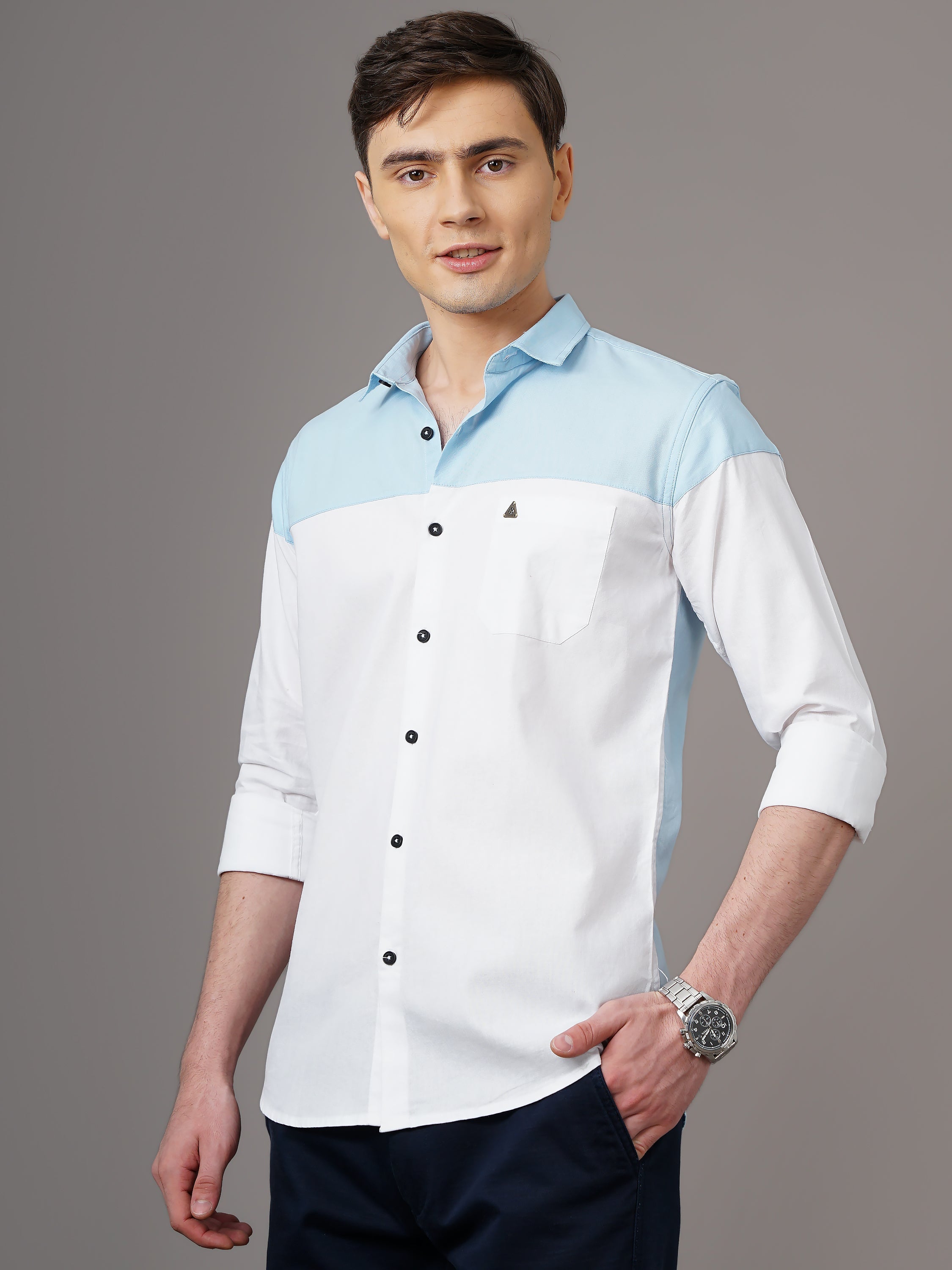 Mens Casual Full Sleeves Shirt Roposo Clout