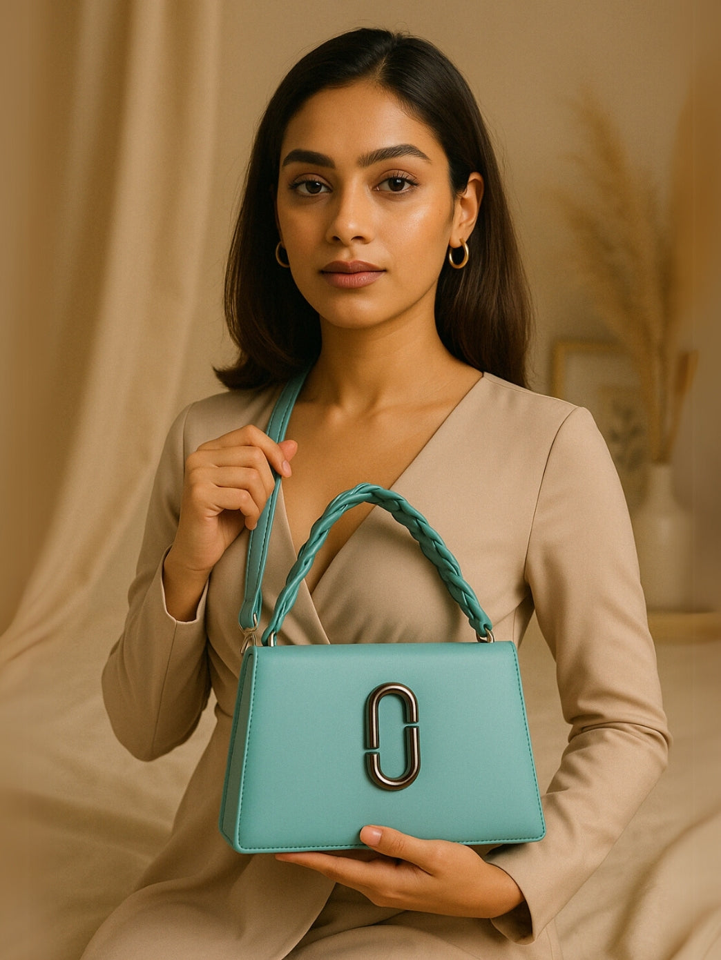 Trendy Light Green Leather Handbag for Women - Elegant & Modern Design tubamart.shop