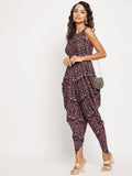 Uptownie Lite Women's Crepe Printed Dhoti Jumpsuit Roposo Clout