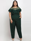 Flambeur Women's Plus Size Crepe Solid Jumpsuits Roposo Clout