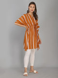 Women's Crepe Printed Kaftan Tunic Top Roposo Clout