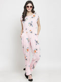 Darzi Women's Polyester Floral Print Jumpsuit Roposo Clout
