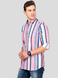 Paul Street Lycra Blend Stripes Full Sleeves Slim Fit Mens Casual Shirt Roposo Clout