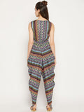 Uptownie Lite Women's Crepe Printed Dhoti Pattern Jumpsuit Roposo Clout