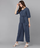 Women's Trendy Solid Crepe Jumpsuit Roposo Clout