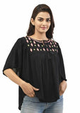 Women's Rayon Poncho Top Roposo Clout