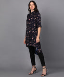 Women's Viscose Rayon Printed High Low Tunic Top Roposo Clout