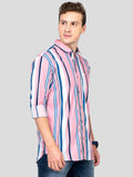 Paul Street Lycra Blend Stripes Full Sleeves Slim Fit Mens Casual Shirt Roposo Clout