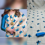 Stunning Silk Butterfly Printed Saree Roposo Clout