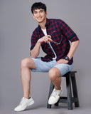 Men Checks Cotton Casual Shirt Roposo Clout