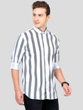 Paul Street Lycra Blend Stripes Full Sleeves Slim Fit Mens Casual Shirt Roposo Clout
