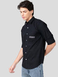 Paul Street Cotton Solid Full Sleeves Slim Fit Mens Casual Shirt Roposo Clout