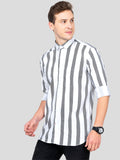 Paul Street Lycra Blend Stripes Full Sleeves Slim Fit Mens Casual Shirt Roposo Clout