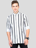 Paul Street Lycra Blend Stripes Full Sleeves Slim Fit Mens Casual Shirt Roposo Clout