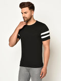 Cotton Side Stripes Half Sleeves Mens Tshirts Roposo Clout