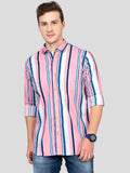 Paul Street Lycra Blend Stripes Full Sleeves Slim Fit Mens Casual Shirt Roposo Clout