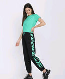 Women's Cotton Solid Side Printed Tracksuit Roposo Clout